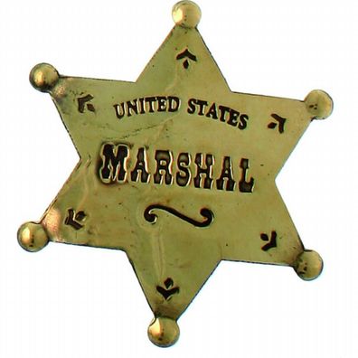 Sheriffstern US-Marshal messing-gold (Gr. 9cm)