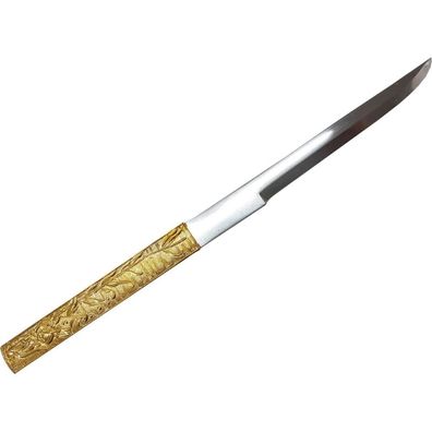 Kozuga Bambusmuster gold Beimesser für Samurai Katana (Gr. 21,5x1,4x0,3cm)