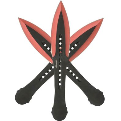 Wurfmesser mit schwarz-rotem Farbverlauf mit Scheide