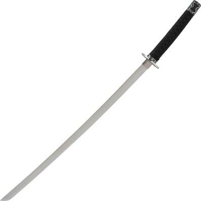 Schwert Katana mit schwarzer Scheide und Beimesser Kozuga und Kogai