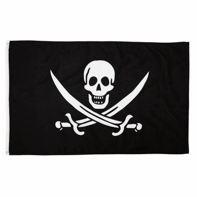 Piraten Fahne Flagge 90x150cm (Gr. 90x150cm)