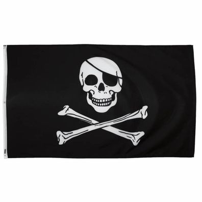 Piraten Fahne Flagge 90x150cm (Gr. 90x150 cm)