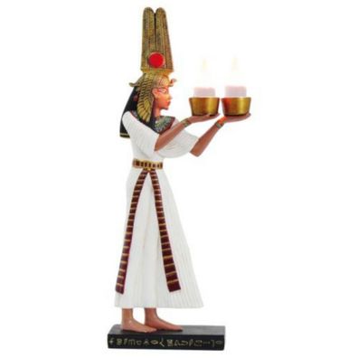 Doppel Teelichthalter Ägypterin 31cm