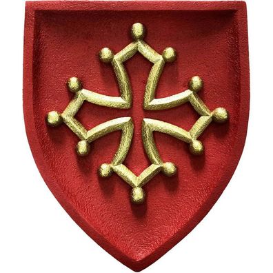 Wandbild bunt Mittelalter Wappen Okzitanien