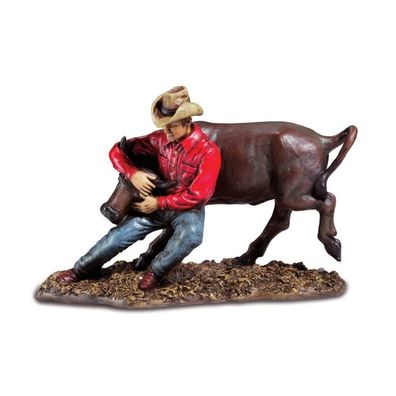 Rodeo Cowboy fängt Stier 27cm (Gr. 27x14x17cm)