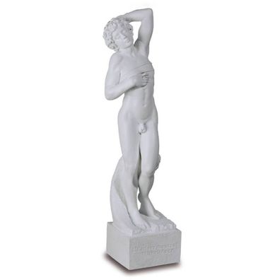 Kleine weiße Statue sterbender Sklave 21cm nach Michelangelo (Gr. 21x5x5cm)