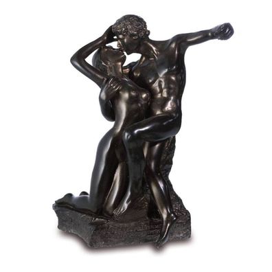 Ewiger Frühling 15,5cm bronziert nach Auguste Rodin (Gr. 15,5x12x8,5cm)
