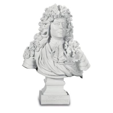 Louis XIV. Büste 12,5cm nach Coysevox (Gr. 12,5x8x5cm)