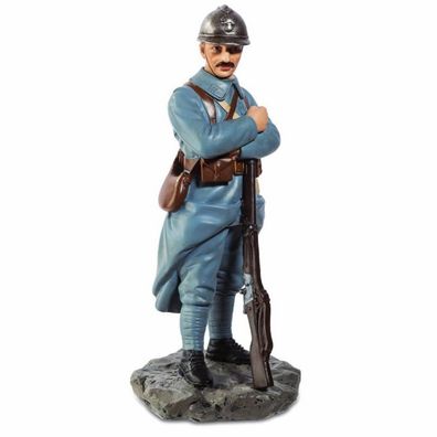 WWI Figur französischer Soldat mit Gewehr 1918 (Gr. 14,5x5x5cm)