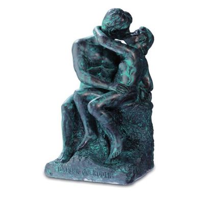 Der Kuss 8cm bronze-patina nach Auguste Rodin (Gr. 8x5,5x5,5 cm)