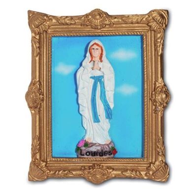 Magnet Madonna von Lourdes (Gr. 6,2x7,8x0,7cm)