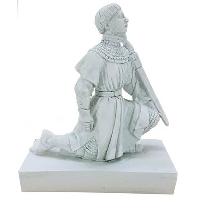 Jeanne d'Arc kniet mit Schwert nach Petit 14cm (Gr. 14x11x5cm)