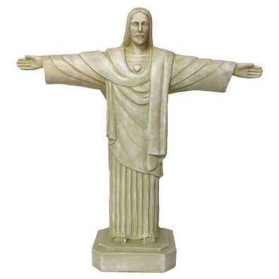 Beigefarbende Christus Figur 22cm Zuckerhut Rio de Janeiro