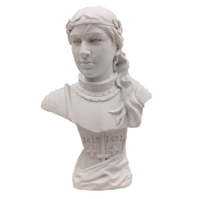 Weiße Büste Jeanne d'Arc nach Vorlage von Goldscheider