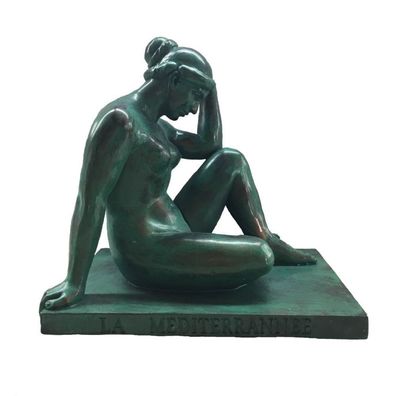 Figur La Méditerranée de Maillol bronze verwittert