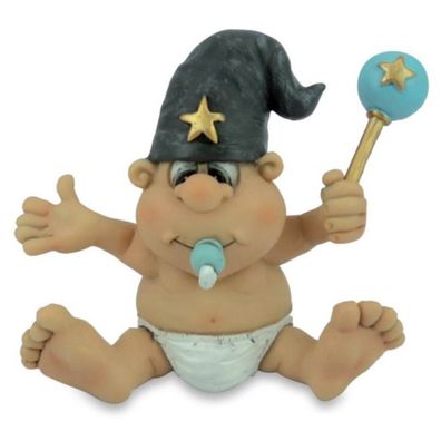 Funny Maghetti Zauberer - Baby Zauberer mit Rassel und Schnuller (Gr. 10cm)
