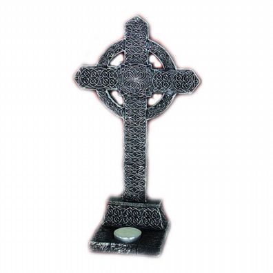 Teelicht keltisches Kreuz - Dragon Celtic Cross With Candle (Gr. 31cm)