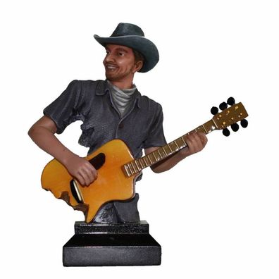 Western Musiker mit gelber Gitarre (Gr. 20cm)