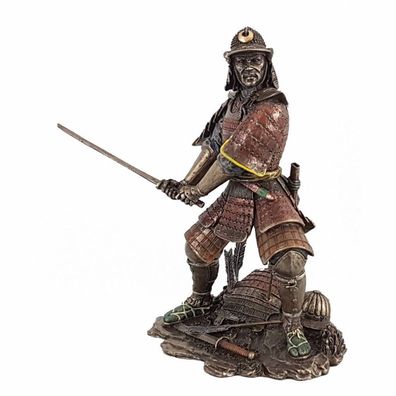 Samurai mit Schwert bronze-coloriert (Gr. 20x20x12cm)