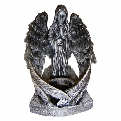 Teelichthalter Dark Prayer betender Engel (Gr. 18x11x14cm)