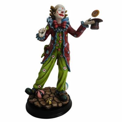 Clown Happy zaubert im bunten Kostüm (Gr. 36x27x18cm)