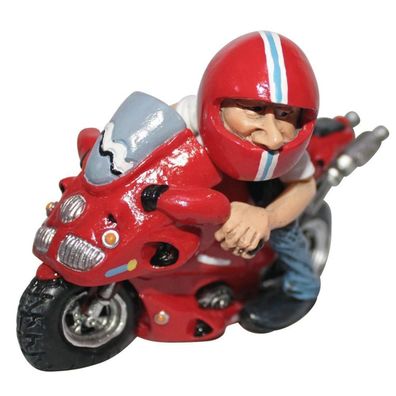 Funny Life - Cooler Biker mit rotem Helm