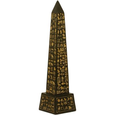 Ägyptischer Obelisk schwarz-gold (Gr. 21cm)