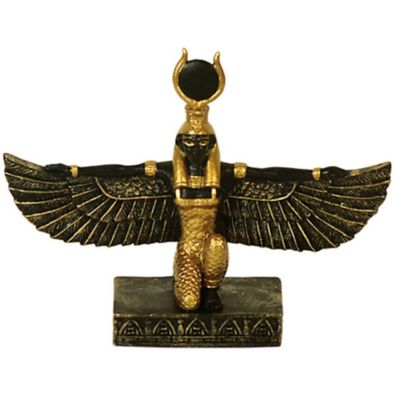 Ägyptische Göttin Isis mini schwarz/ gold (Gr. 6,5x8,5cm)