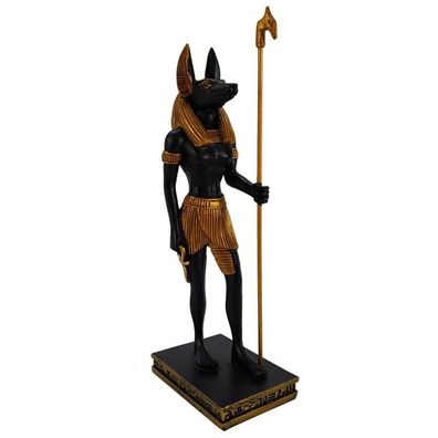 Anubis ägyptischer Gott stehend schwarz-gold 17,5cm (Gr. 17,5x5x6cm)