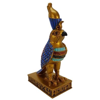 Horus als Falke ägyptischer Gott farbig 15cm (Gr. 15x5x9cm)