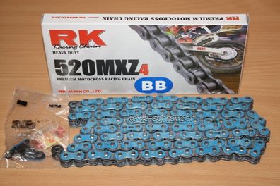 RK chain Kette BB520MXZ4 Offroad Profi-Motorradkette 100 Glieder blau