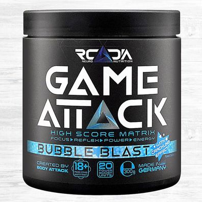 Body Attack Game Attack 300g Dose - Pre-Workout Booster mit Koffein