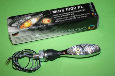 141.100 original Kellermann Blinker Micro 1000 PL 1000PL chrom neu Neuware new