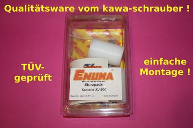 ENUMA Qualitäts Sturzpads Chrashpads Yamaha XJ600 Polyamid weiß konisch neu new