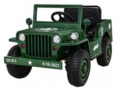 Jeep Willys MB Retro 4x35W - grün Kinderauto - Kinder Elektroauto