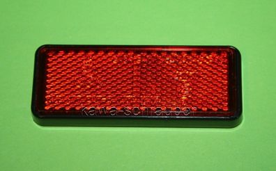 Motorrad Reflektor rot rechteckig selbstklebende Folie 91,5 x 36 mm E-geprüft