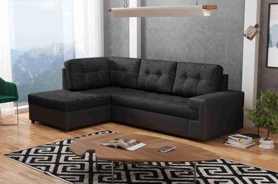FURNIX Ecksofa Camilio Sofa mit Bettkasten und Schlaffunktion Couch NE10 + MA 1100