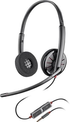 Plantronics Headset Blackwire C225 Kopfbügel Headset binaural 3,5 mm schwarz