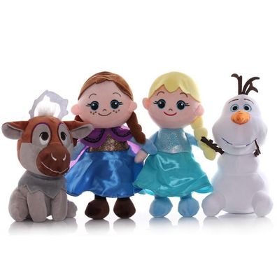 4 Teile Frozen Elsa Anna Plüsch Puppe Olaf Sven Stofftier Kinder Spielzeug