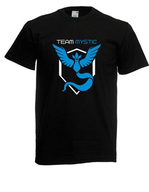 Herren T-Shirt Team Blau Symbol Fan Fun Poke Go Weisheit Team Mystic Vintage