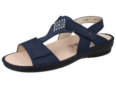 FINN Comfort Calvia Damen Sandale blau atlantic Nubukleder