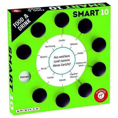 Piatnik - Smart 10 Zusatzfragen Food & Drink Essen Trinken Quiz Rätsel Smartbox