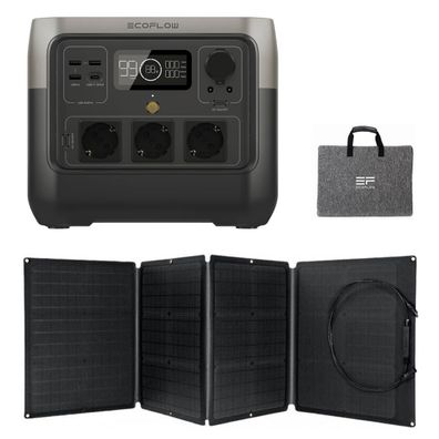 EcoFlow River 2 Pro Portable Powerstation + 110W Solarpanel