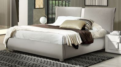 Italienisches Doppelbett Azalea 160x200 cm in Weiß / Grau