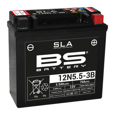 BS SLA Batterie 12N5.5-3B wartungsfrei SS (super sealed)