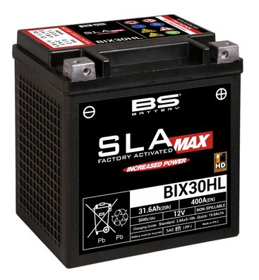 BS SLA MAX Batterie BIX30HL wartungsfrei SS (super sealed) startverstärkt