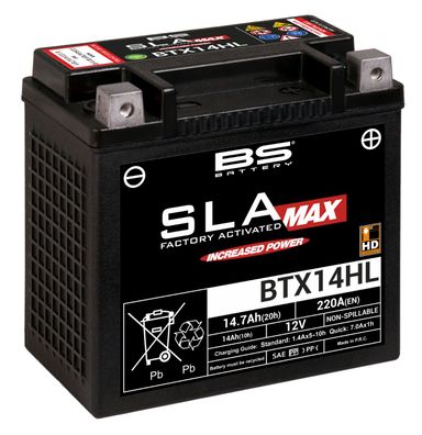 BS SLA MAX Batterie BTX14HL wartungsfrei SS (super sealed) startverstärkt