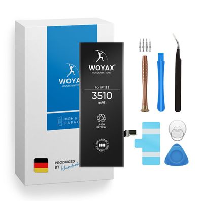Woyax Wunderbatterie Akku für iPhone 11 3510 mAh Hohe Kapazität Ersatzakku
