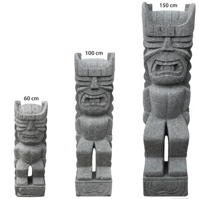 Naturstein Skulptur Tiki Karnal aus Basanit