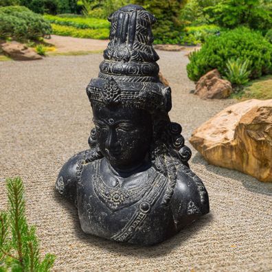 Garten Stein Büste Hindugott Shiva Vijay 70 cm